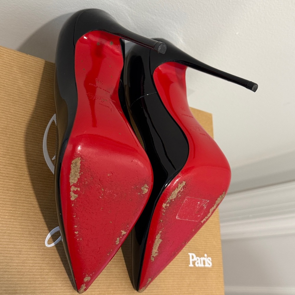 Christian Louboutin So Kate 120 Patent Pumps – Black, Size 38 - Picture 13 of 16